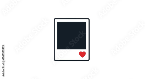 A polaroid photo with a heart.