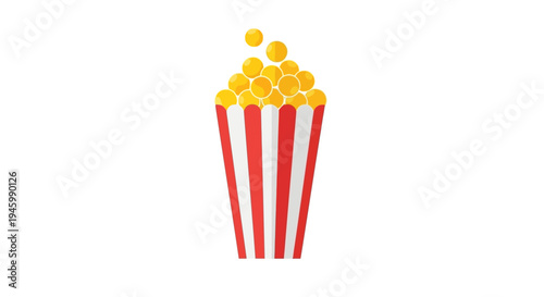 A bucket of popcorn icon.
