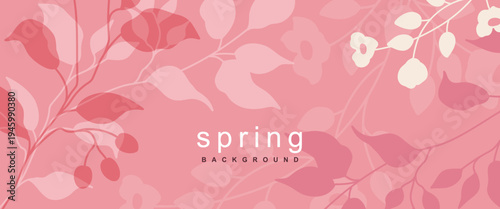 Spring background. Vector illustration for banner, poster, card, social media, graphic and web design, advertising