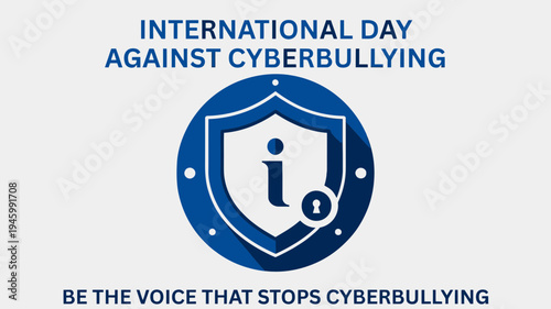 International Day Against Cyberbullying Awareness Graphic vector illustration