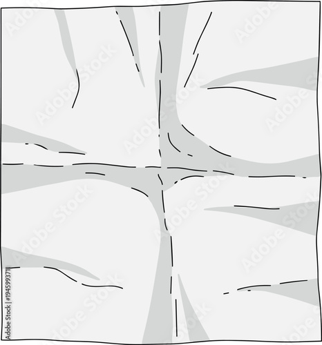 A broken glass pane with cracks on transparent background