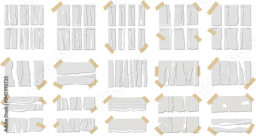 A collection of white curtain and drapery samples on transparent background