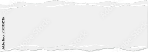 A torn piece of white paper on transparent background