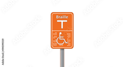 Inclusive Accessibility Sign Indicating Braille And Wheelchair Access For Enhanced Inclusion