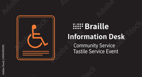 Inclusive Community Braille Information Desk For Those With Accessibility Needs