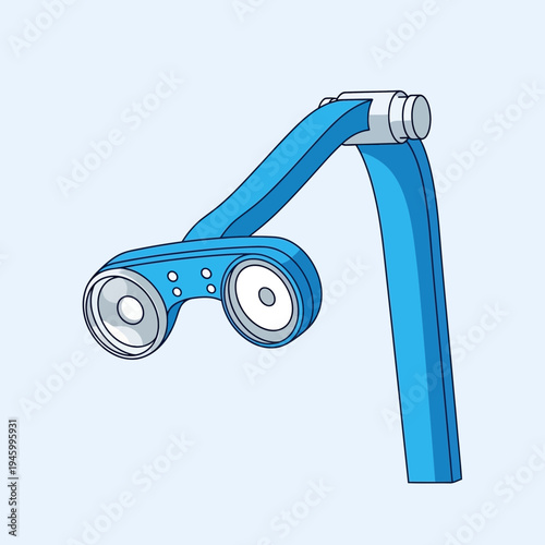 Innovative Blue Lighting Fixture Design: Modern Illumination Concept with Geometric Shapes