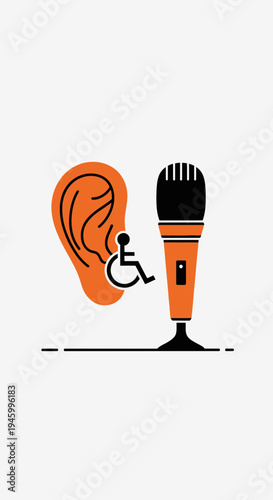 Innovative Communication Solutions for Hearing Impaired Individuals Featuring Microphone and Ear