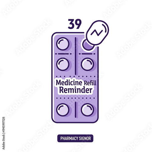 Innovative Graphic Design Illustrating Healthcare And Medication Refill Reminders