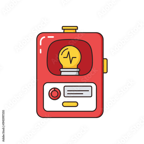 Innovative Healthcare Device Depicting Cardiac Activity with Bright Illumination and Modern Design