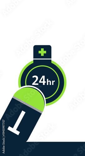 Innovative Healthcare Symbol Illustrating Immediate Medical Access And 24 Hour Availability