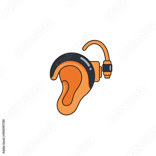 Innovative Hearing Aid Design Illustrating Sound Amplification And Auditory Enhancement Solution