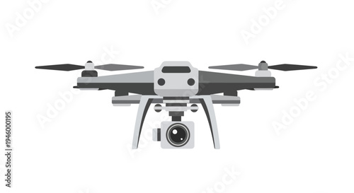 Modern drone with camera, aerial photography, surveillance, technology