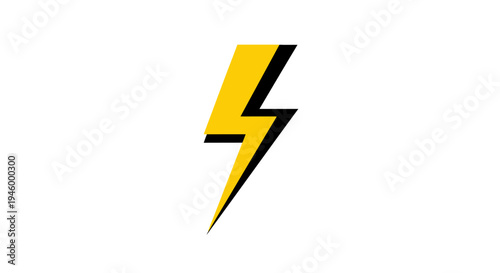 Yellow lightning bolt symbol on a white background, energy concept Free Download Yellow lightning bolt symbol on a white background, energy concept - GFXLoad