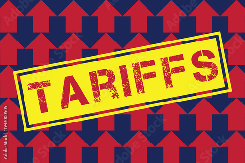 Tariffs and USA Economy concept -  Tariff USA trade war with the others countries.