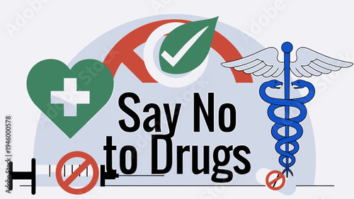 Say No to Drugs Symbol vector illustration