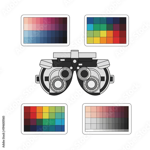 Innovative Optical Assessment Instrument With Varied Color Spectrum Charts Displaying Clarity
