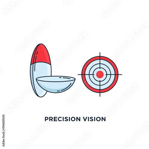 Innovative Vision Enhancement: Illustrative Design of Contact Lenses and Target for Precision