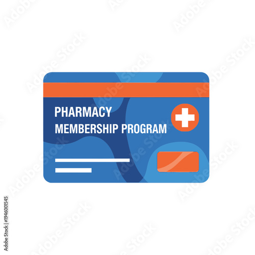 Innovative Pharmacy Membership Program Card Design: Healthcare Benefits and Savings Concept