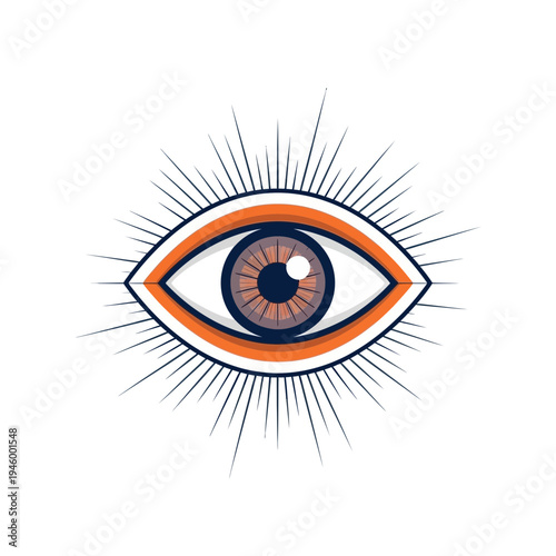 Intricate Design Of Mystical Eye With Radiant Rays Symbolizing Awareness And Intuition