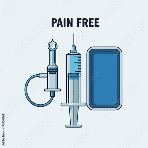 Innovative Medical Instruments Depicting Painless Procedures in Minimalist Digital Art