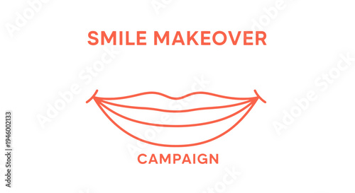 Innovative Smile Makeover Campaign Graphic Depicting Beautiful Lips and Promoting Services