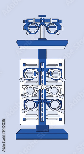 Innovative Ophthalmic Diagnostic Instrument Displayed, Showcasing Precision Eye Care Technology