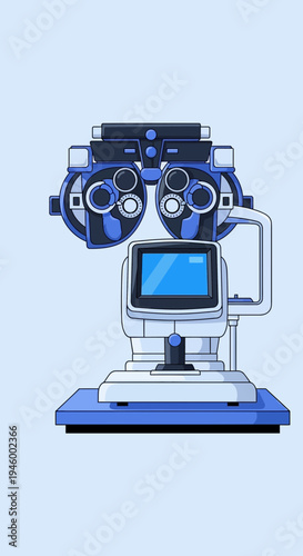 Innovative Ophthalmic Equipment: A Modern Optometry Illustration for Vision Care Professionals