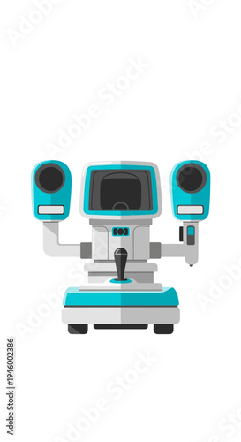 Innovative Ophthalmic Equipment: A Modern Vector Illustration Of Eye Care Technology Device