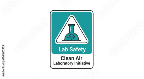 Lab Safety Sign Promoting Clean Air in Laboratories for a Healthy Working Environment