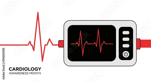 Medical Diagnostic Tool Depicting Heart Rhythms for Healthcare and Cardiovascular Awareness