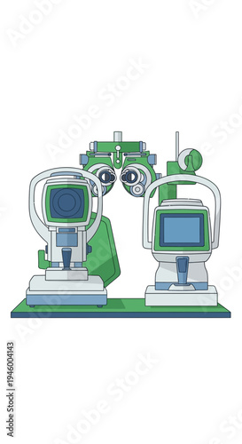 Medical Diagnostic Tool: Modern Ophthalmic Equipment for Eye Examination and Vision Analysis