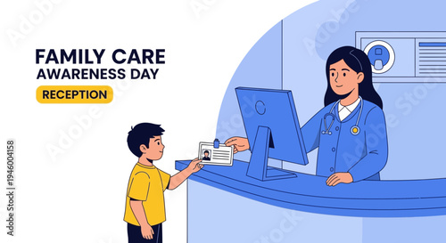 Medical Checkup And Support Illustrative Design For Family Care Awareness Day Healthcare