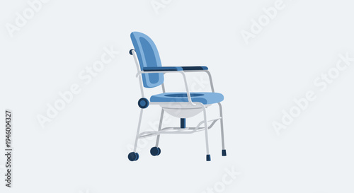 Medical Commode Illustration On Plain Background Offering Comfort And Support For Patients