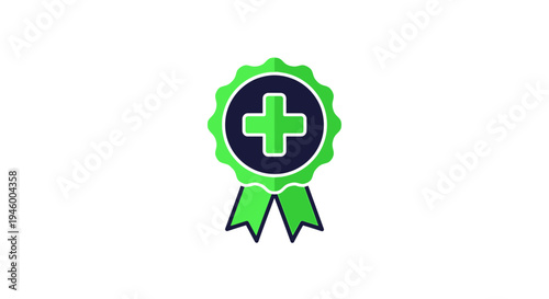 Medical Emblem Depicting Health and Wellbeing Symbol for Hospitals and Healthcare