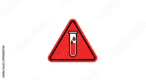 Laboratory Hazard Sign Illustrating Danger of Potentially Hazardous Medical Materials