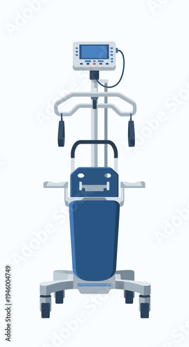 Medical Equipment Illustration: A Modern Design for Patient Monitoring and Healthcare Applications
