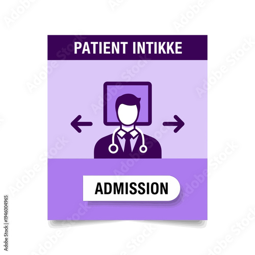 Medical Admission Process Illustration Depicting Patient Entry and Healthcare Guidance