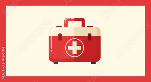 Medical Aid Kit: Healthcare Icon Representing First Aid, Emergency and Medical Assistance
