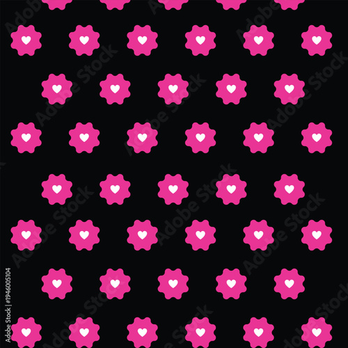 Seamless pink floral pattern with cute vintage flowers and leaves for spring and summer textile wallpaper design