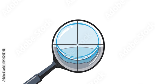 Magnifying Glass Focusing On Fluidic Structure with Detailed Analysis And Accuracy Required