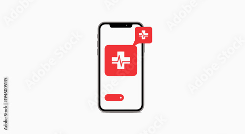 Medical Application Interface Design Depicting Digital Healthcare With Assistance Available Online