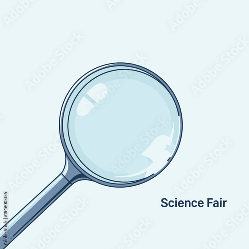 Magnifying Glass Illustration: Exploring Concepts for Science Fair Projects and Discoveries