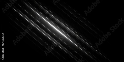 Abstract black and white background featuring futuristic digital lines and a 3d wave pattern with dark metal texture and energy motion for a sleek space wallpaper design