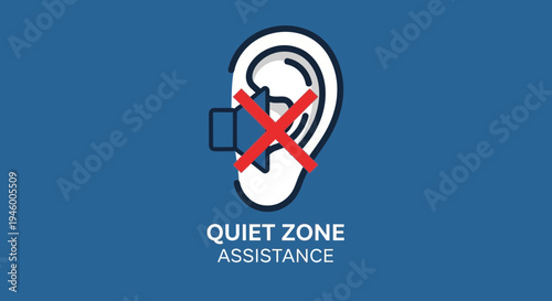 Maintaining Silence and Encouraging Peace: Quiet Zone Assistance Concepts Graphic Design