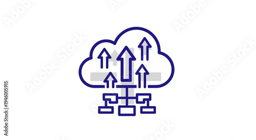 Cloud computing network infrastructure concept.