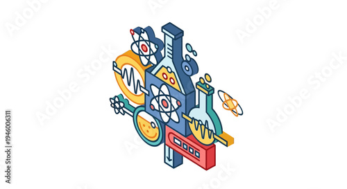 A colorful illustration of various objects.