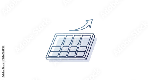 Simple illustration of a solar panel.