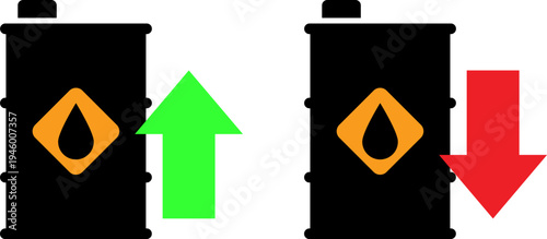 Oil Price Market Chart Vector Infographic Energy Stock Trading Graph Design