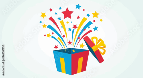 Colorful Gift Box Surprise Party.