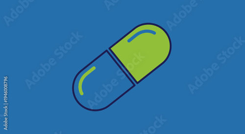 Medical Illustration: A Vibrant Capsule Symbolizing Health, Medicine, And Wellbeing